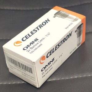 Celestron Omni 1.25" 2X Barlow Lens 93326 1-1/4 Inch Fully Multi-coated Model